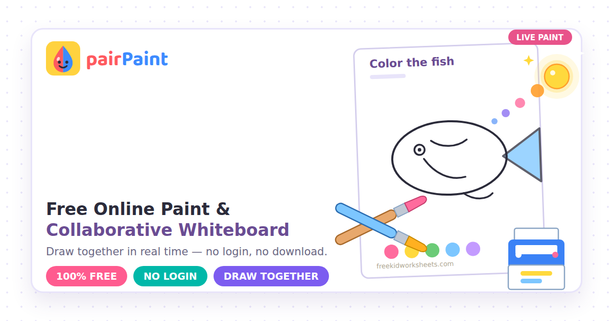 Online Paint — Collaborative Whiteboard | pairPaint